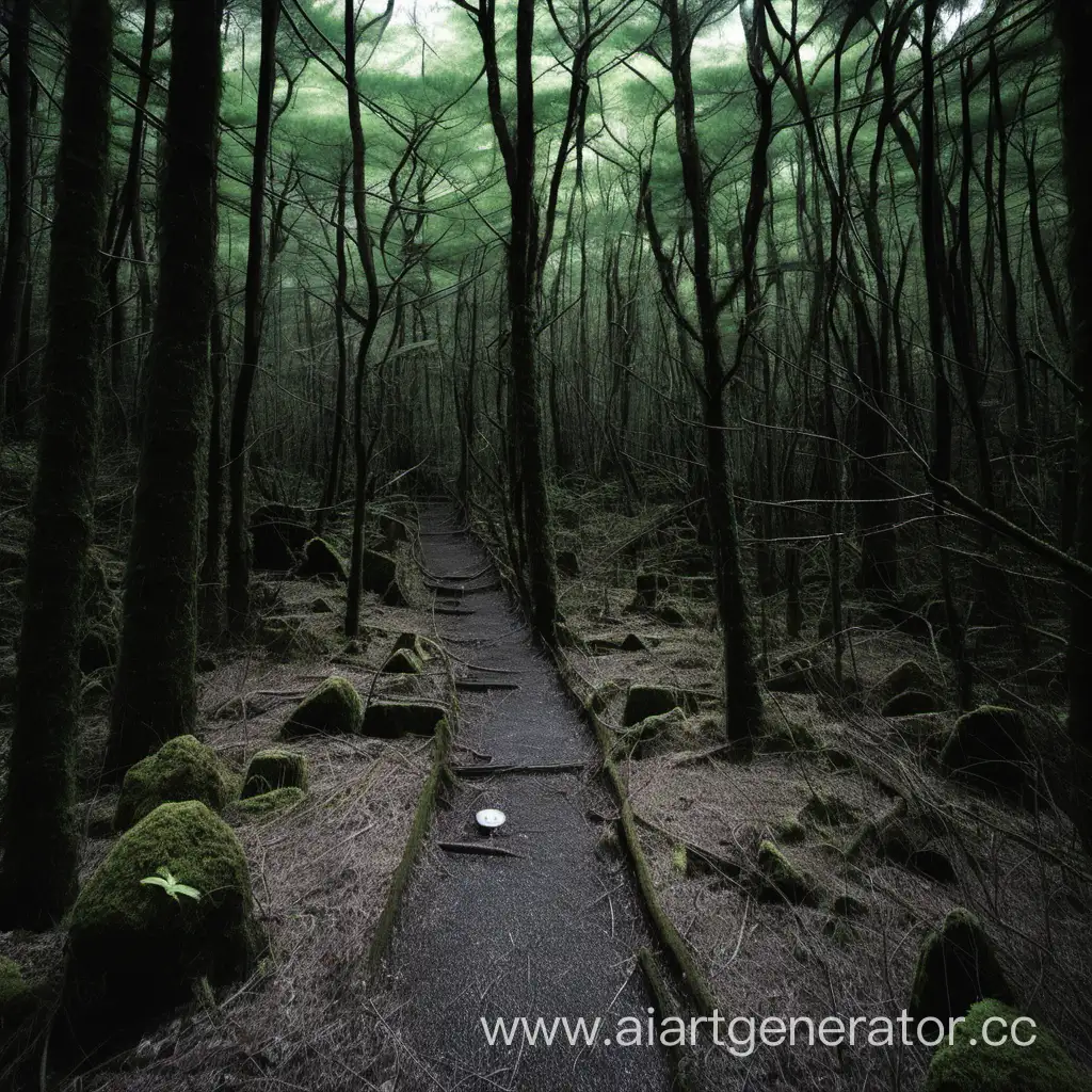 Enchanted-Forest-of-Aokigahara-Mystical-Journey-through-Japans-Haunted-Woods