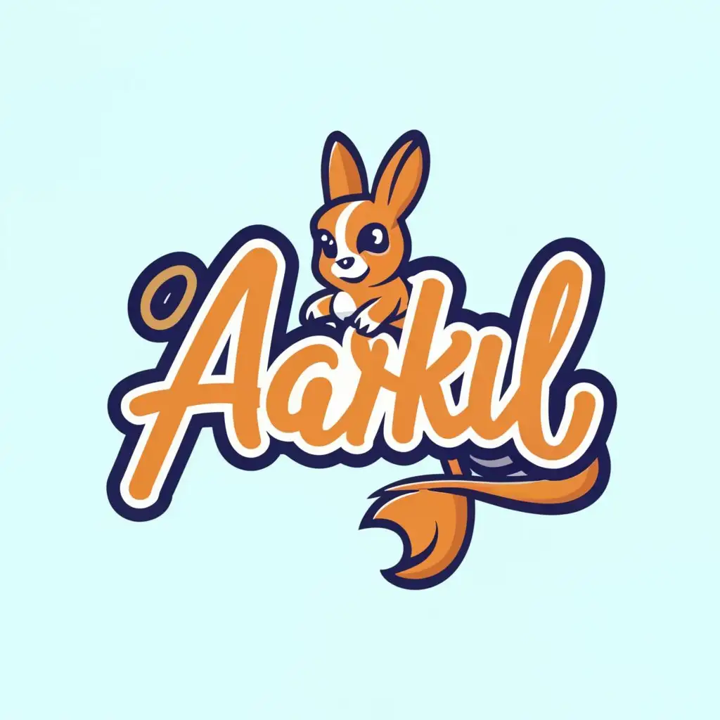 a logo design,with the text "Aarkul", main symbol:latter with A with cartoons,Moderate,be used in Animals Pets industry,clear background