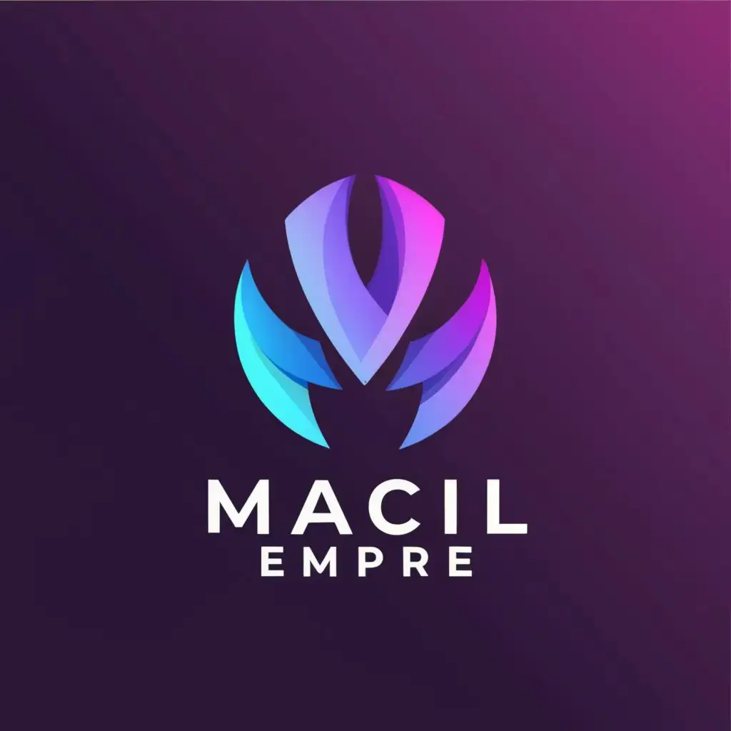 a logo design,with the text "MACFIL EMPIRE", main symbol:GRADIENT,Moderate,clear background