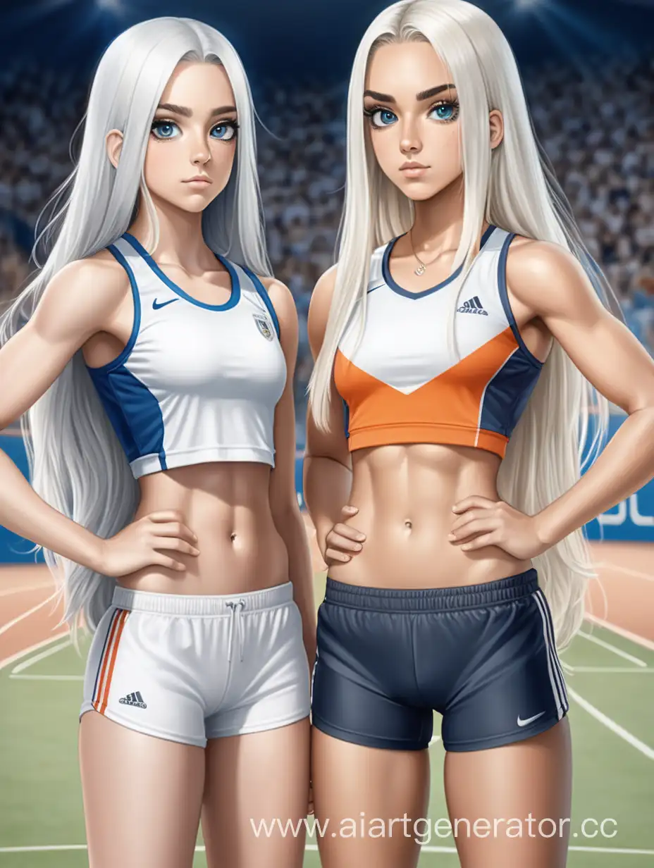 SymmetricalEyed-Female-Athletes-in-HighDetail-Sports-Attire