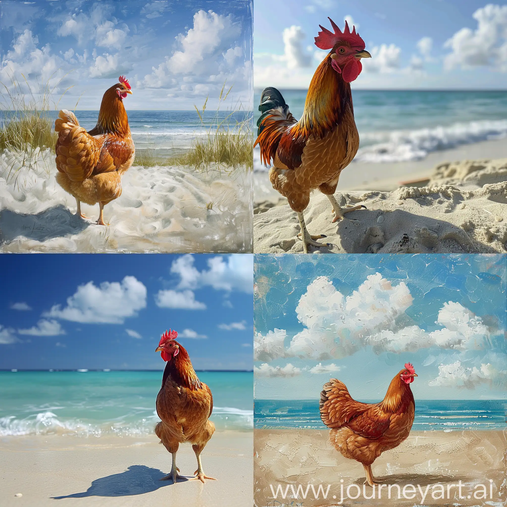 Chicken-Enjoying-a-Day-at-the-Beach