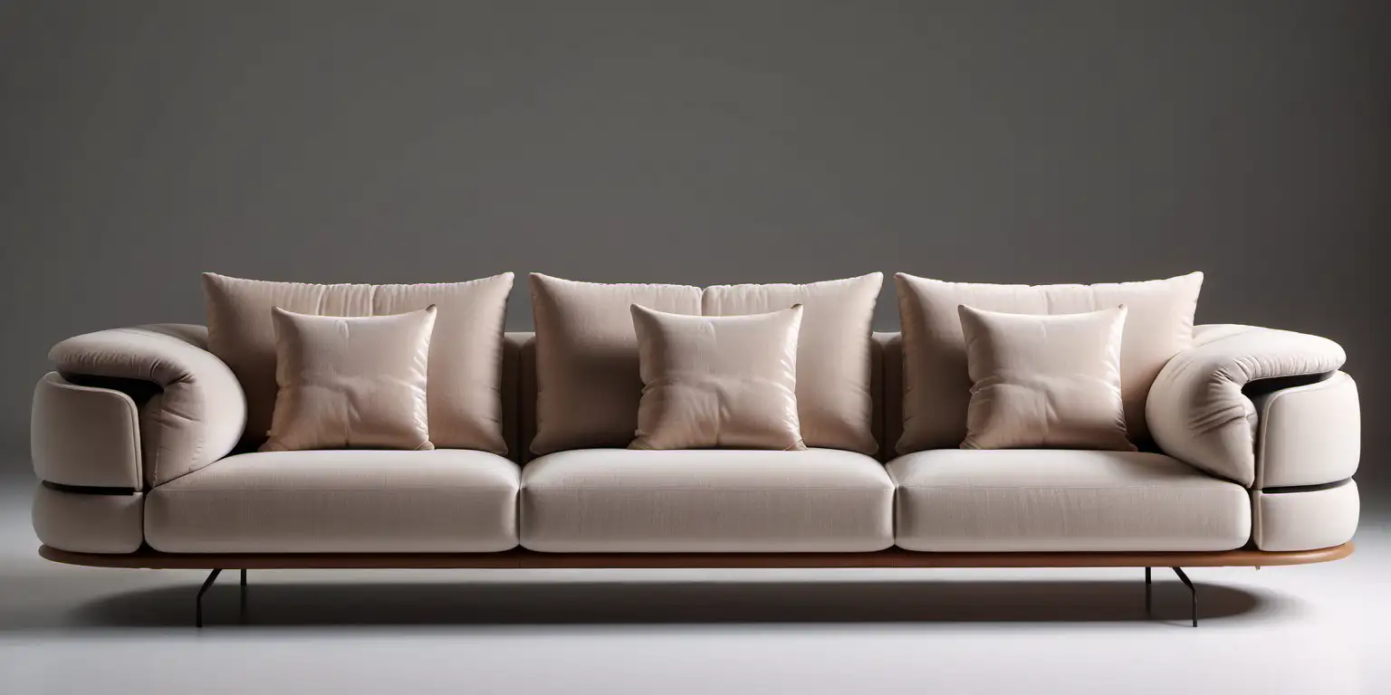 Modern Italian ThreeSeater Sofa with Mechanical Features and CloudLike Sleeves