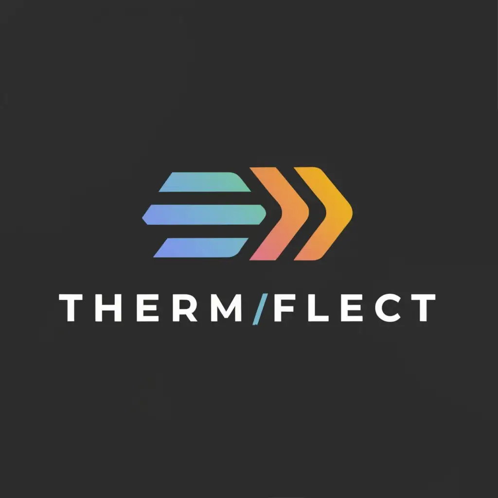 a logo design,with the text "ThermFlect", main symbol:arrow,Moderate,be used in Construction industry,clear background