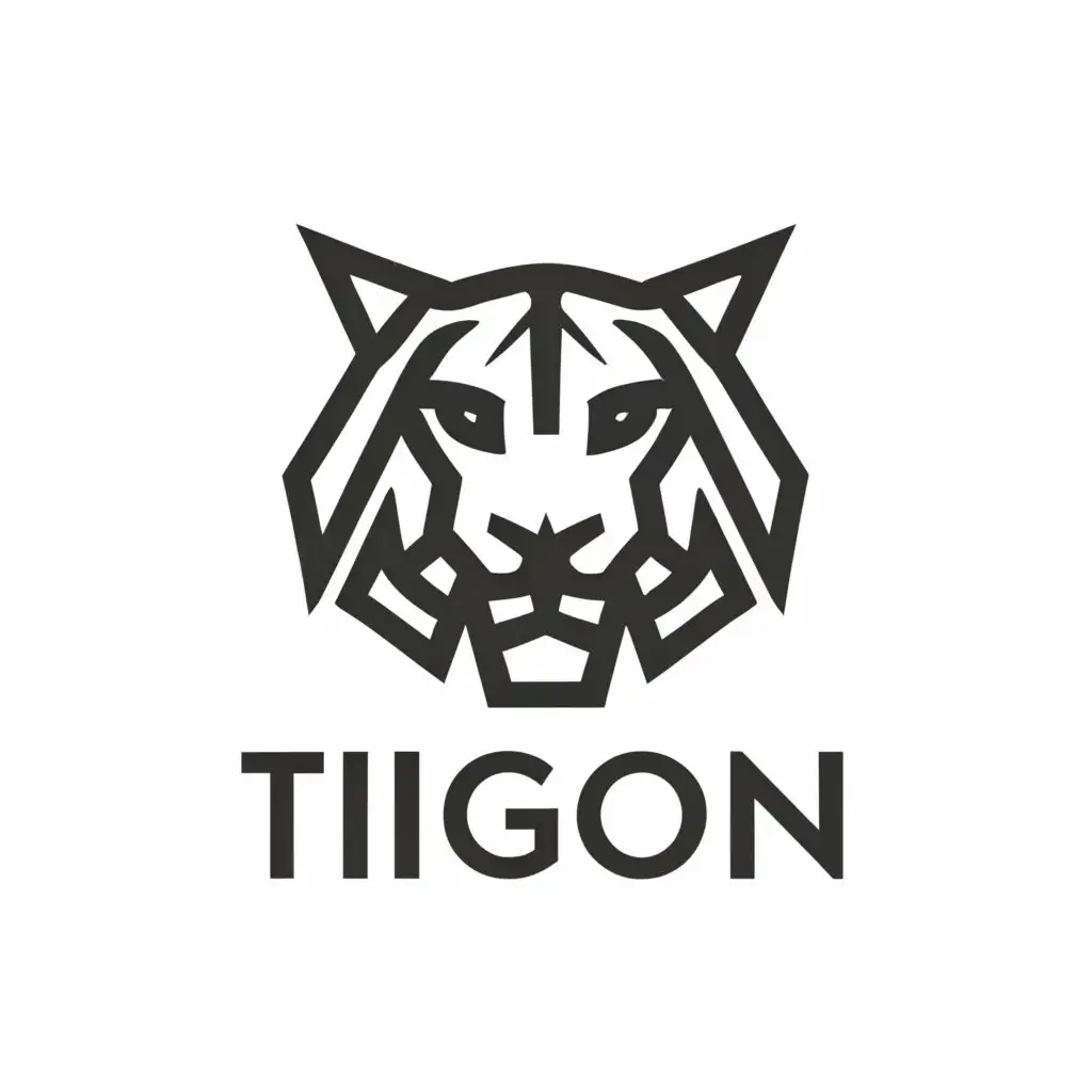 a logo design,with the text "Tigon", main symbol:A tiger lion hybrid,Moderate,clear background