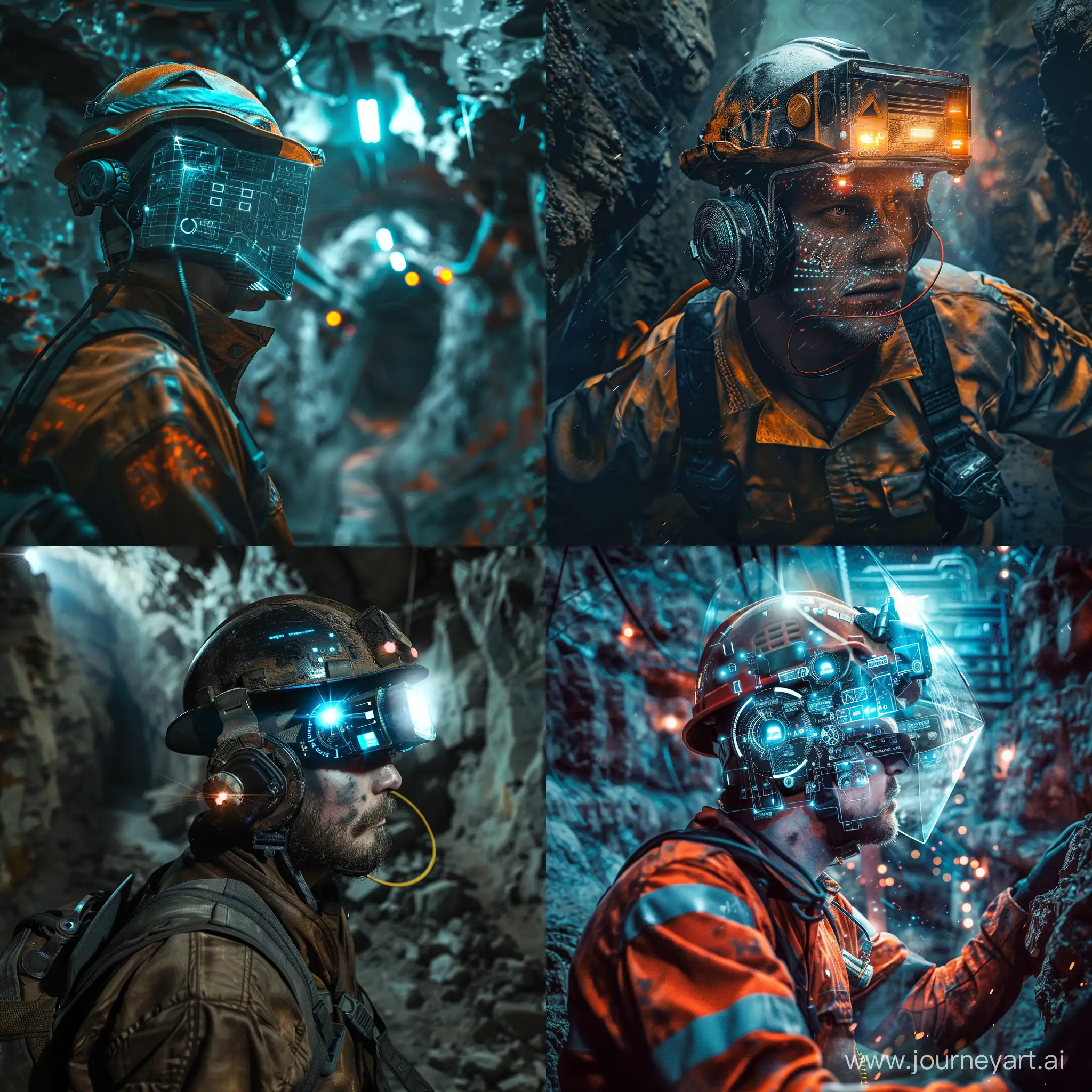 Modern-Miner-with-Smart-Safety-Gear-in-Underground-Mine