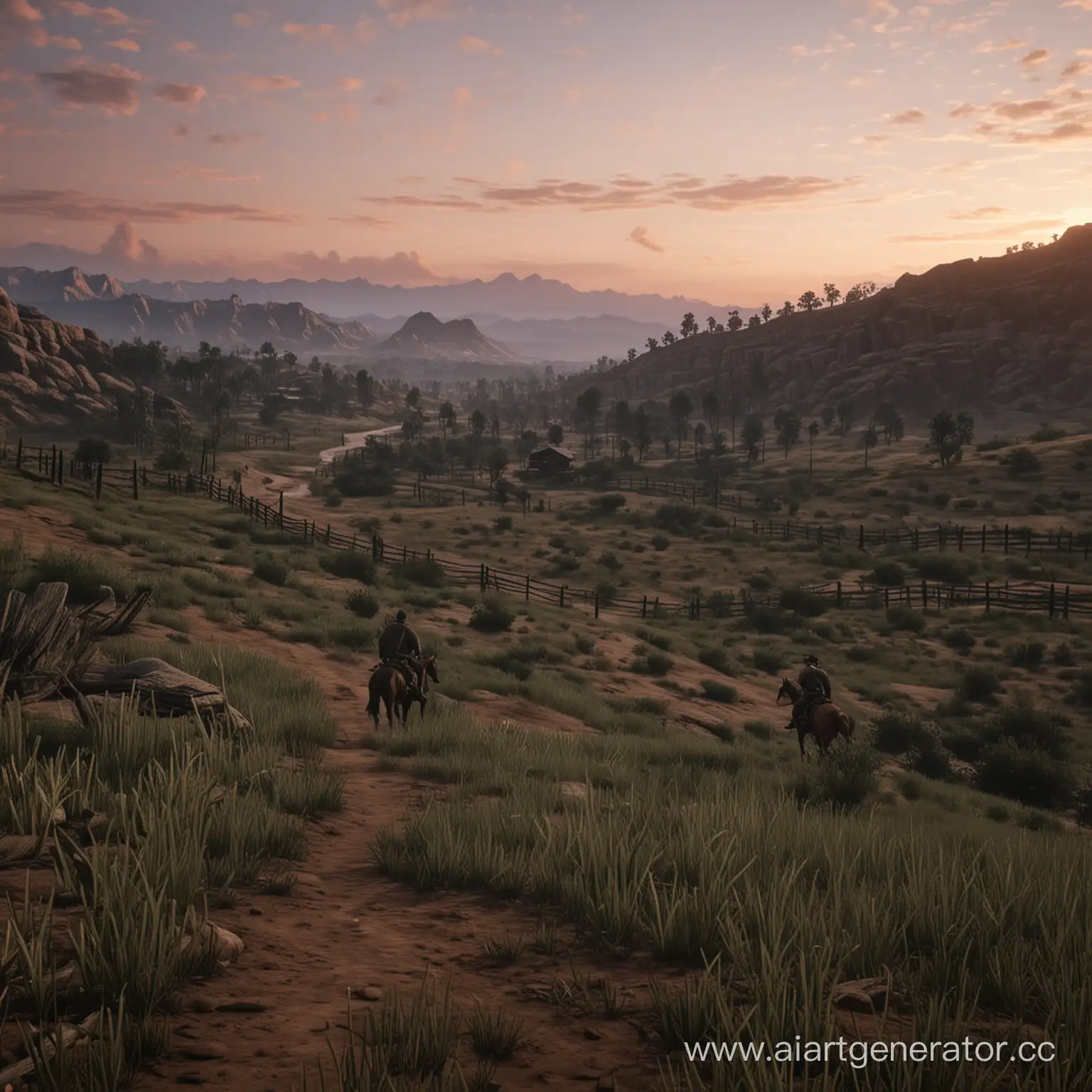 west landscape, Red Dead Redemption 2, Arthur Morgan 