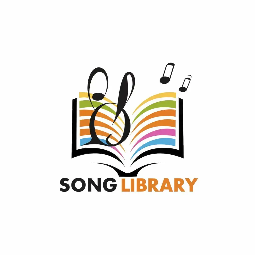 logo, song book, with the text "Song Library", typography, be used in Entertainment industry