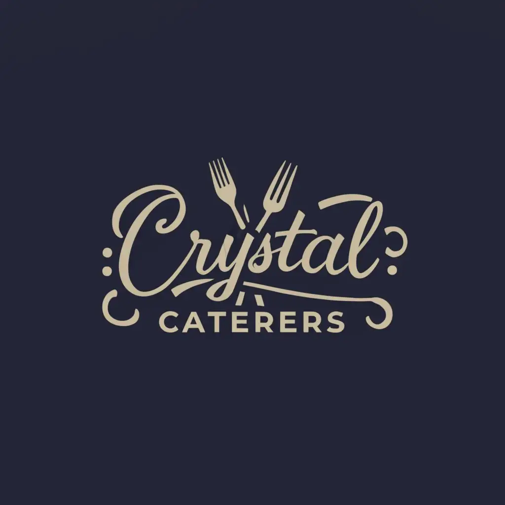a logo design,with the text "Crystal caterers", main symbol:Food service,Moderate,be used in Restaurant industry,clear background