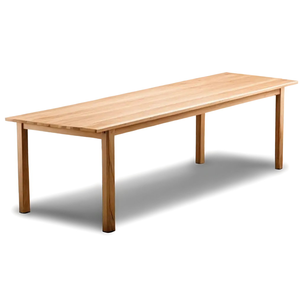 the table is made of light wood