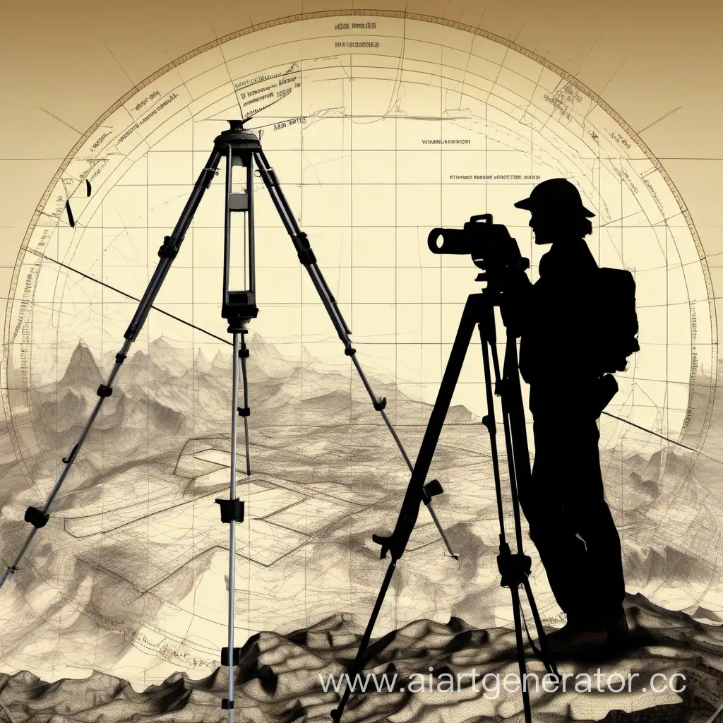 Professional-Land-Surveyor-Using-Theodolite-and-Tripod-with-Topographic-Map