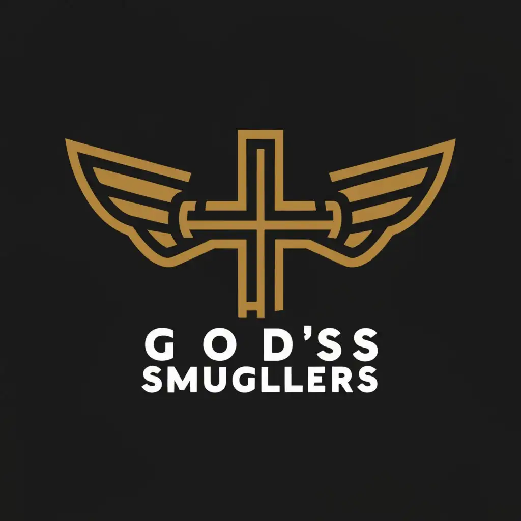 a logo design,with the text "GOD'S SMUGGLERS", main symbol:GOD'S SMUGGLERS,Moderate,be used in Religious industry,clear background