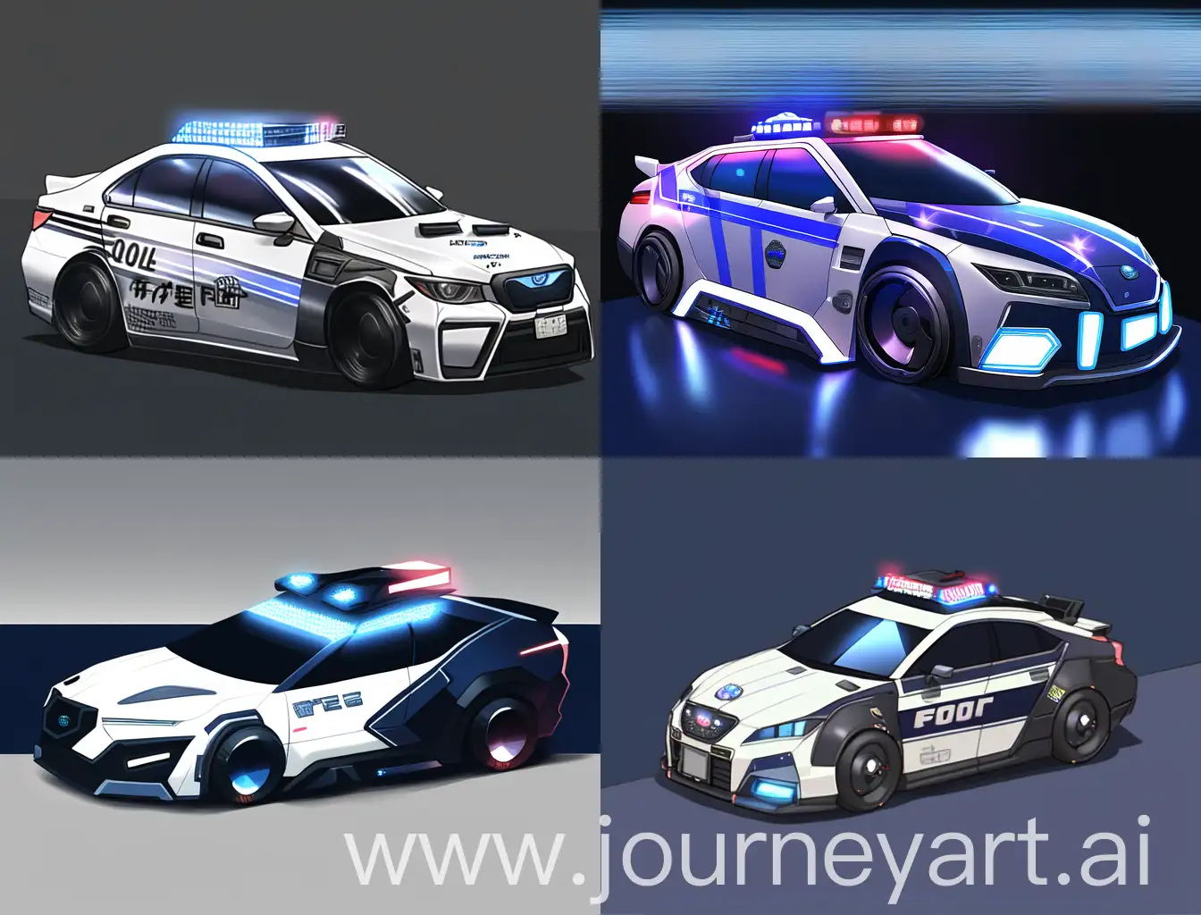 imagine a elegant, minimalist and modern police car skin