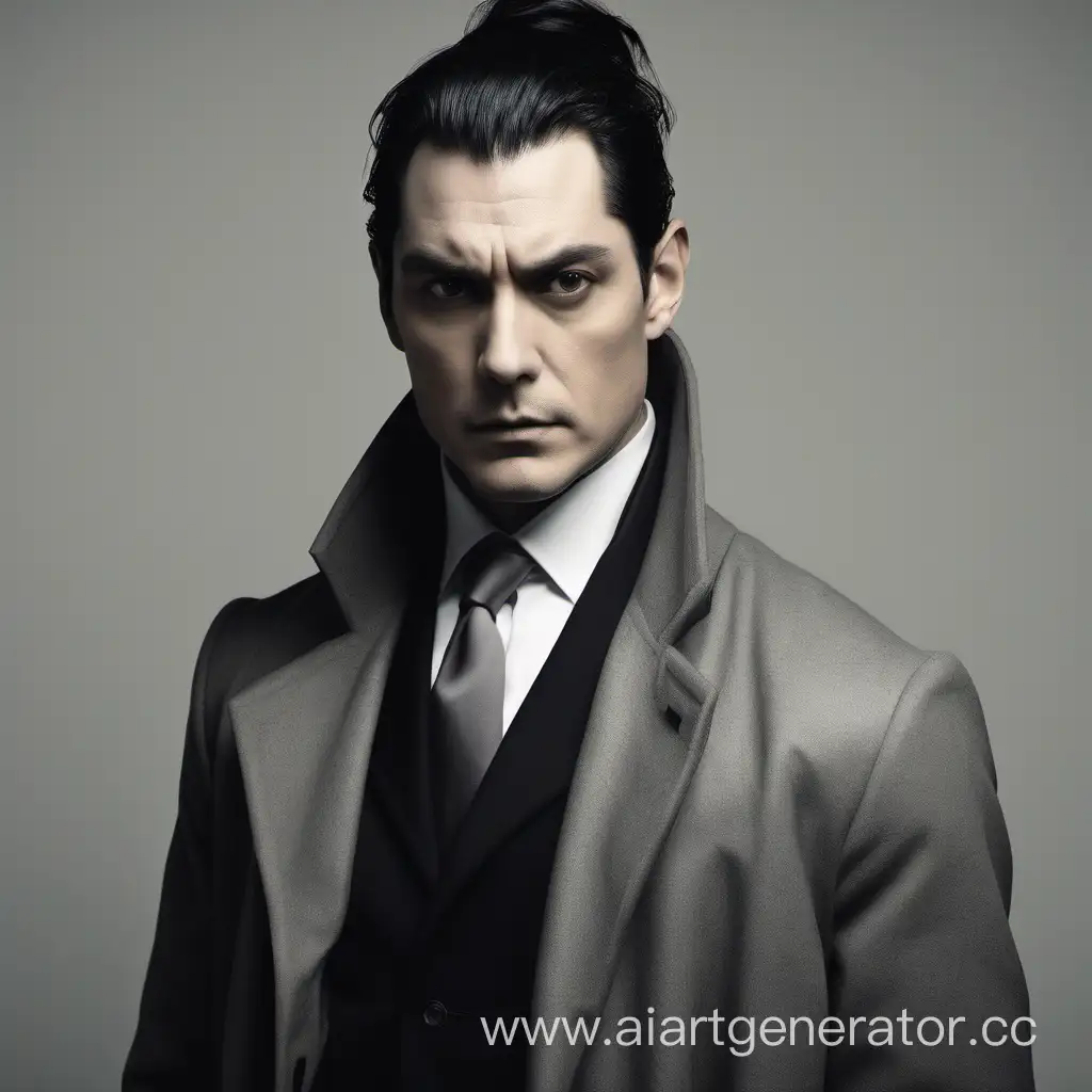 Stylish-Man-in-Gray-Coat-with-Black-Hair-and-Brown-Eyes