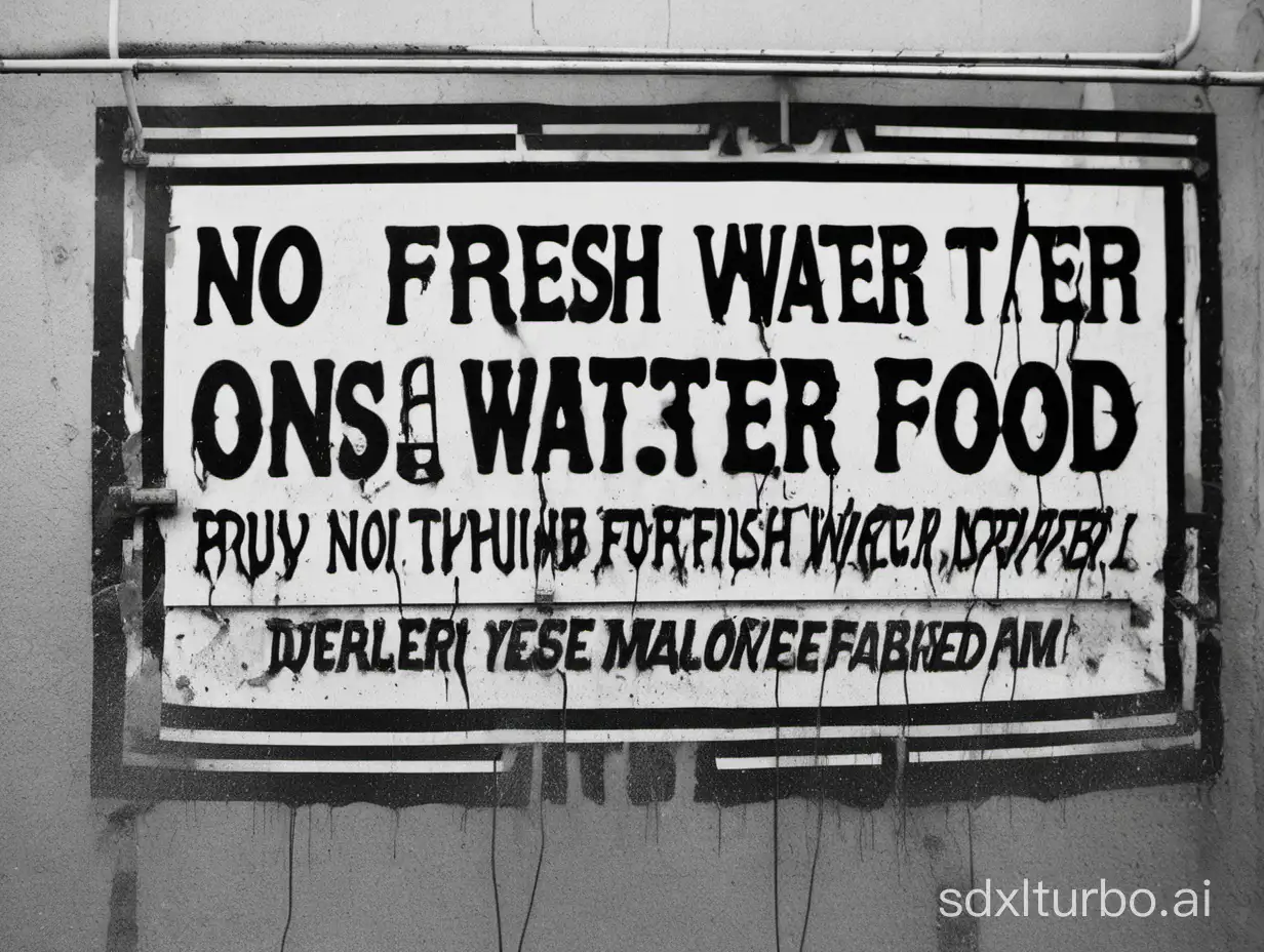 No fresh water or food