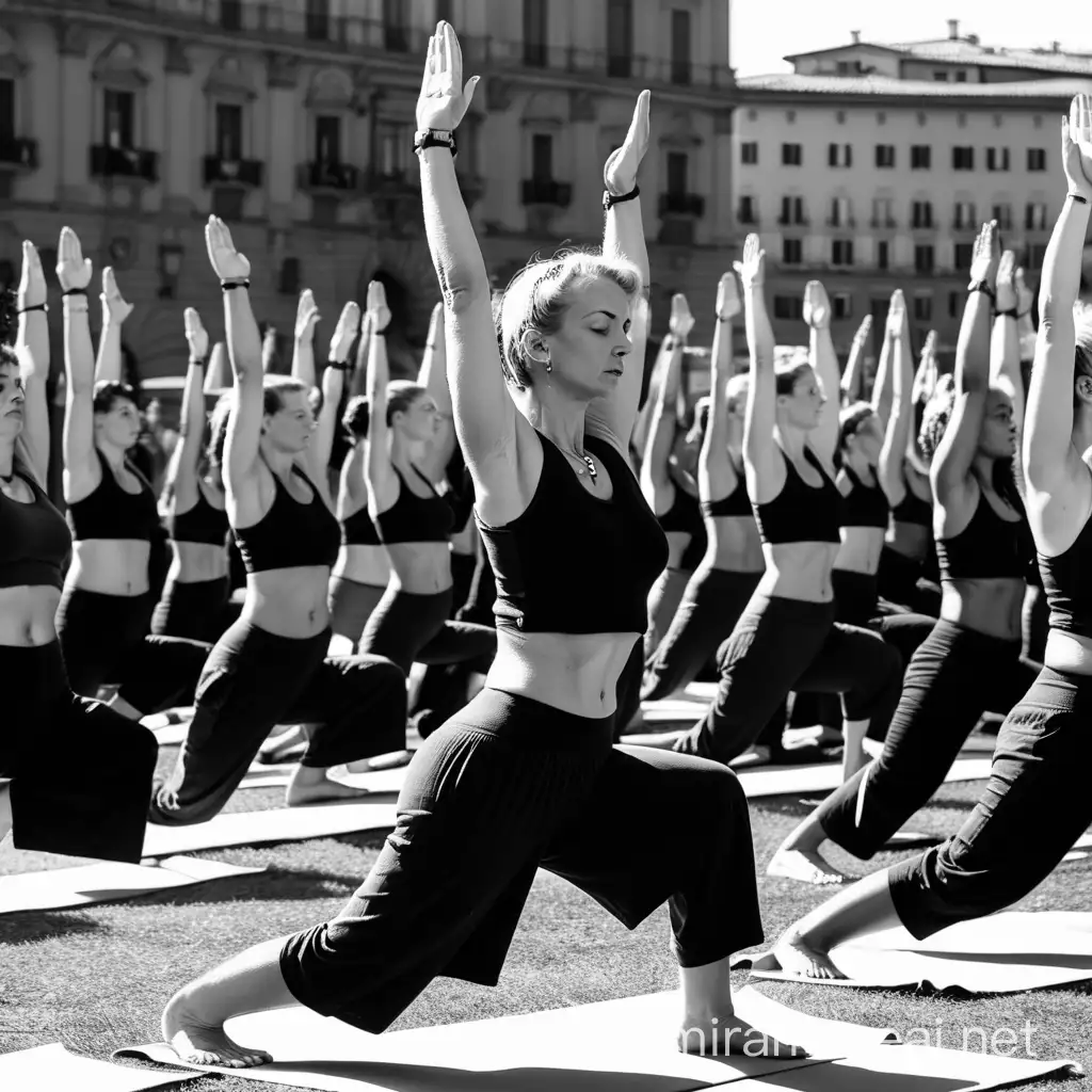 Peaceful Protest Against Italian Nazi Patriarchy Yoga