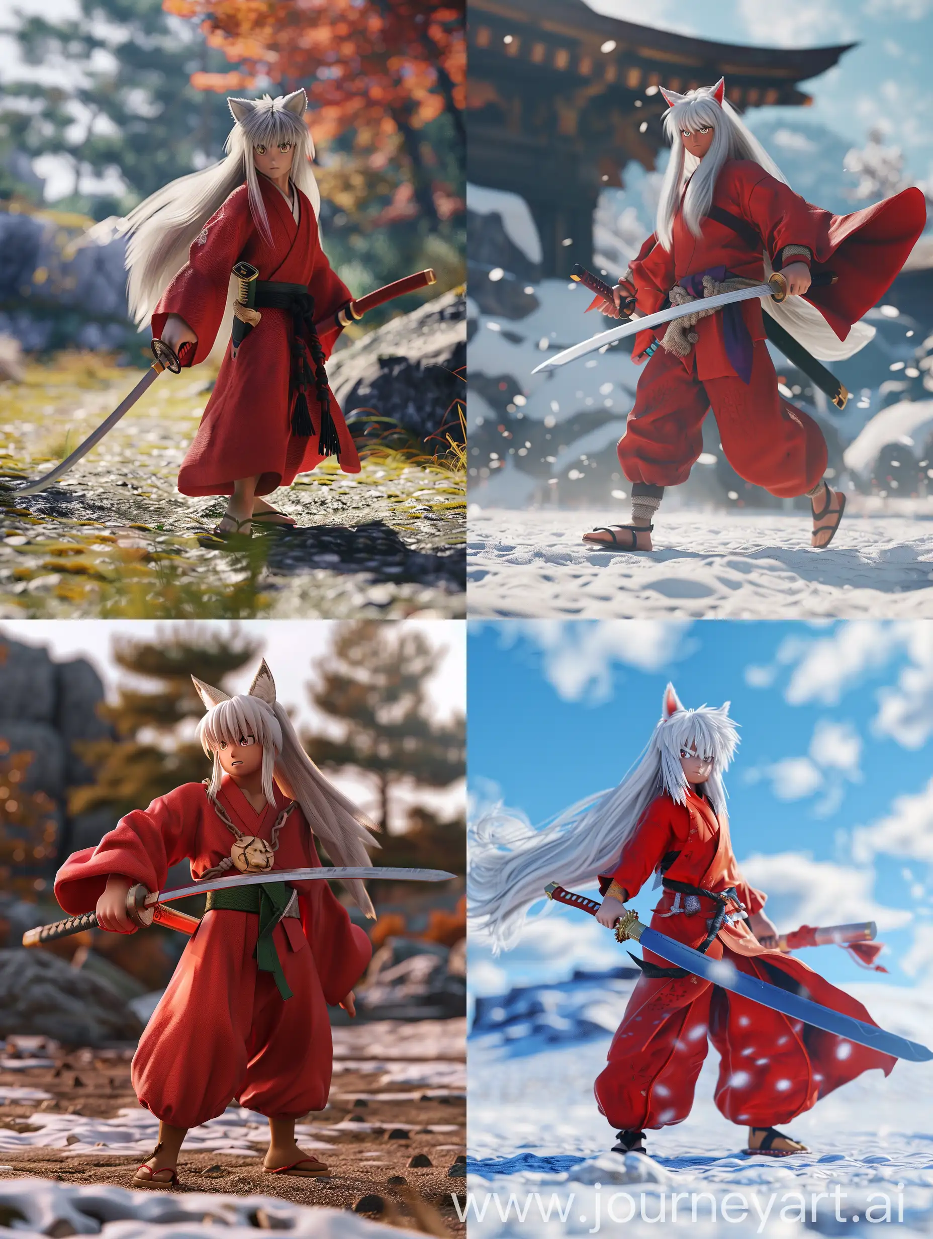 Dynamic-3D-Anime-Portrait-InuYasha-Carrying-His-Sword-in-Cinematic-Detail