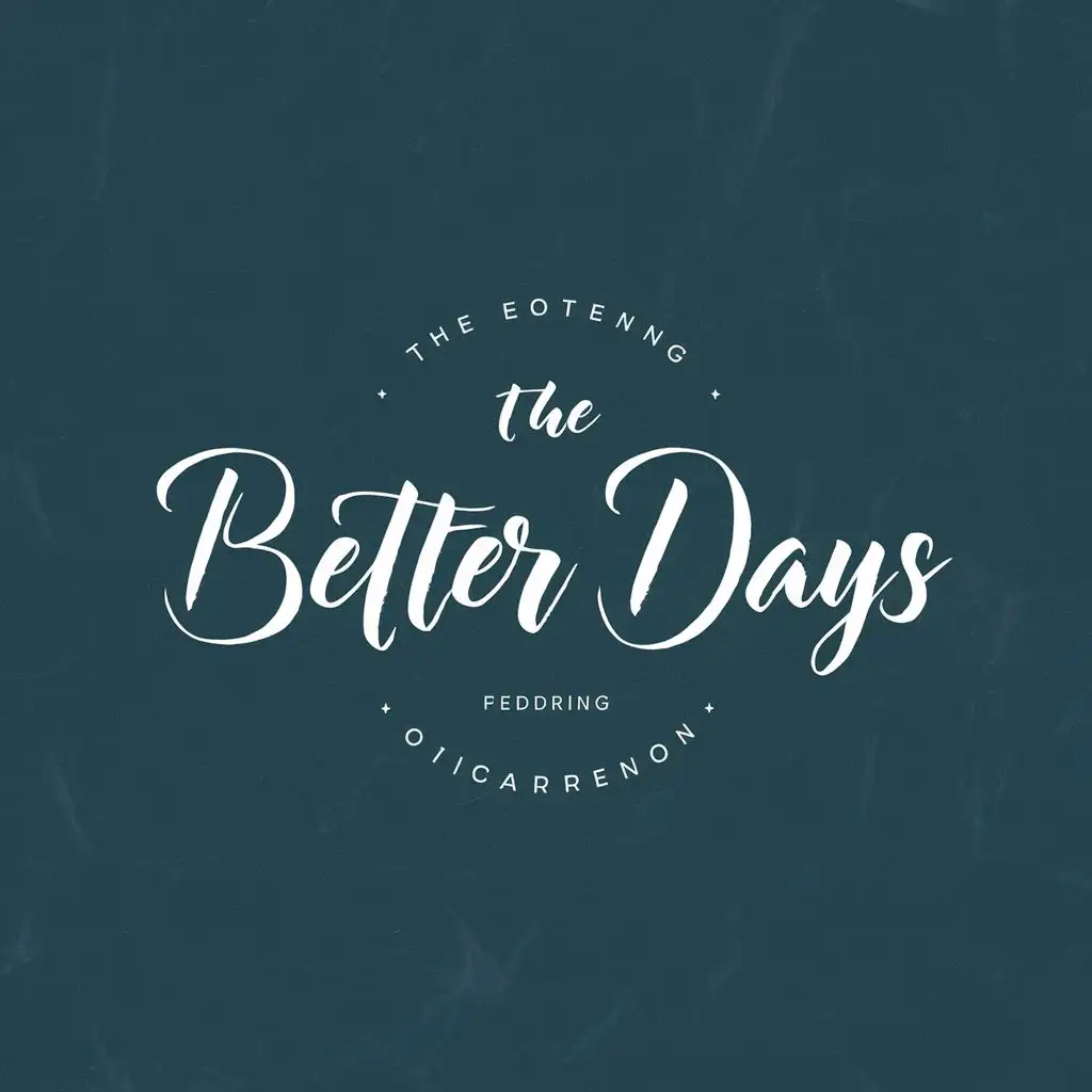 logo, wedding, with the text "the better days", typography