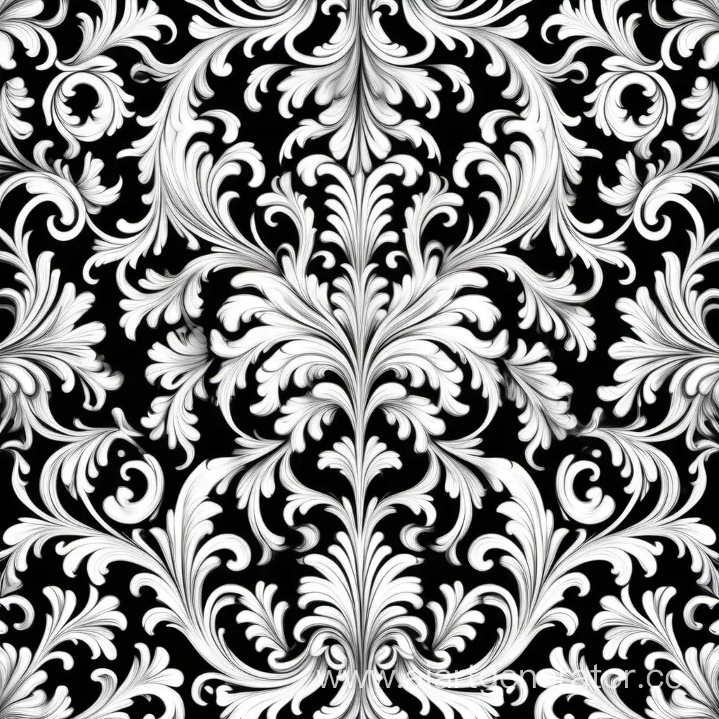 Elegant-Black-and-White-Baroque-Floral-Pattern-Illustration