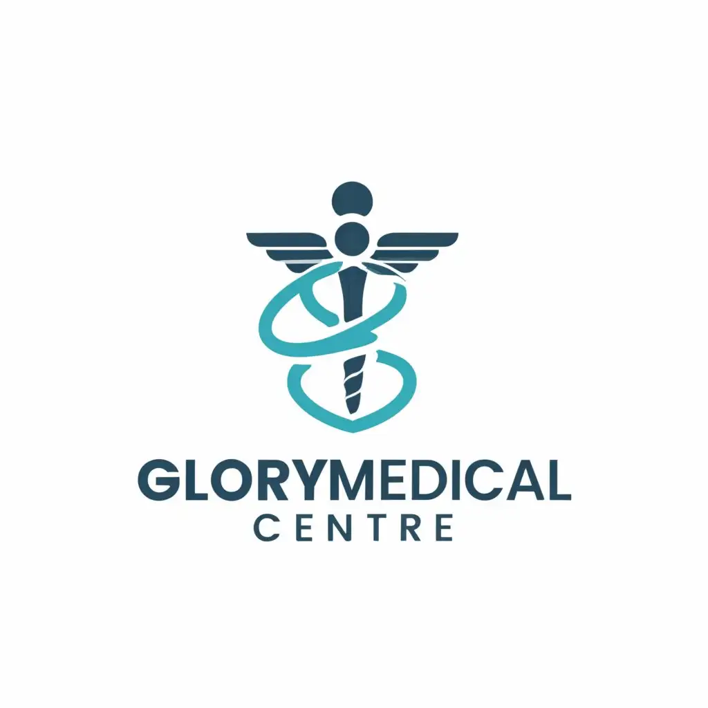 a logo design,with the text "GLORY MEDICAL CENTRE", main symbol:A Clinic,Moderate,be used in Medical Dental industry,clear background