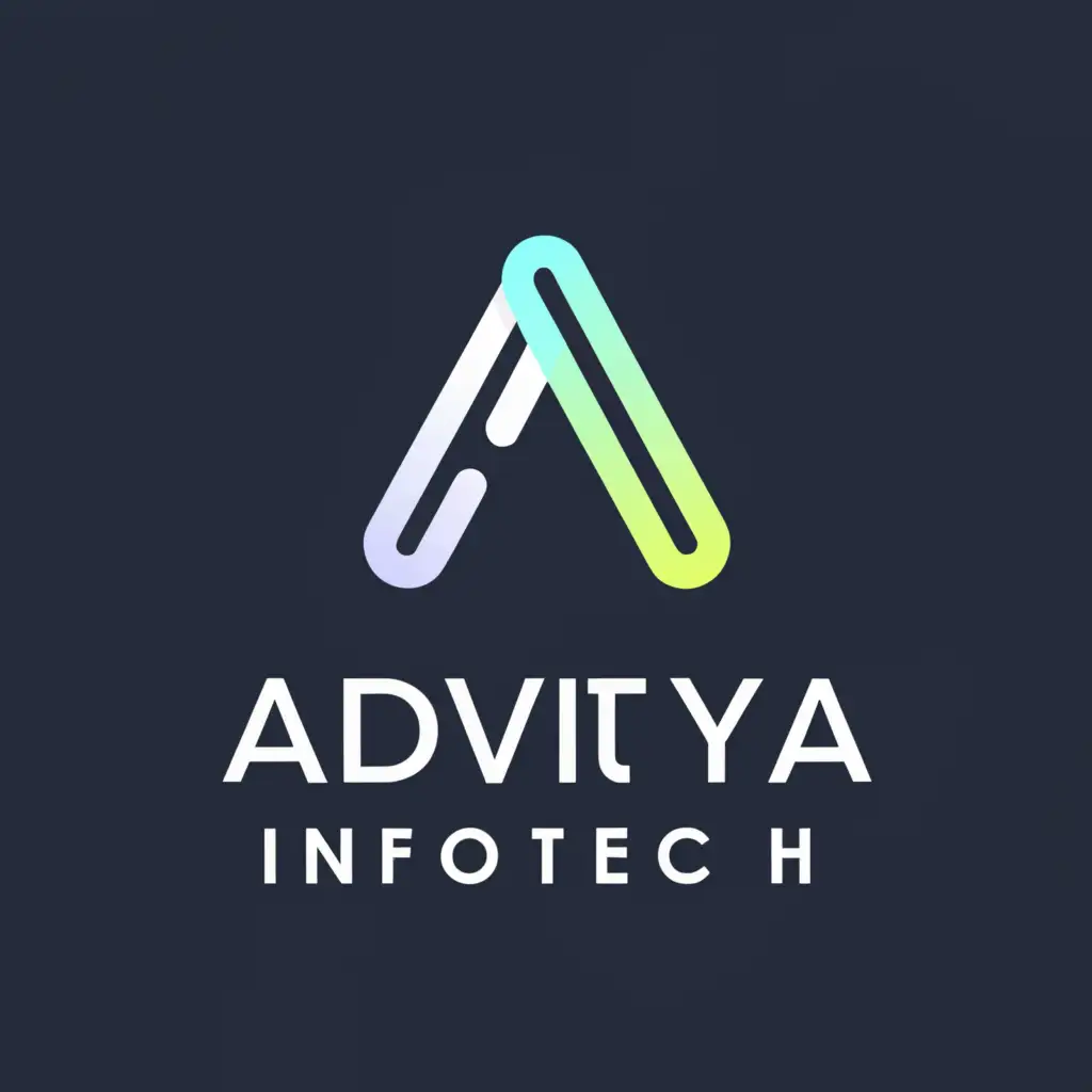a logo design,with the text 'Advitiya Infotech', main symbol:AV,Minimalistic,be used in IT industry, clear background