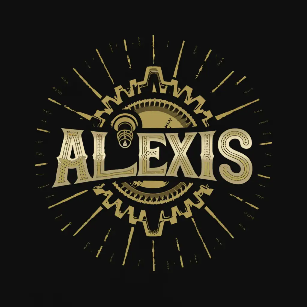 a logo design,with the text "Alexis", main symbol:Explosive, Steampunk,Moderate,be used in Entertainment industry,clear background