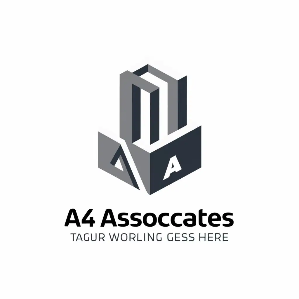 a logo design,with the text "A4 associates", main symbol:building logo,Moderate,be used in Real Estate industry,clear background