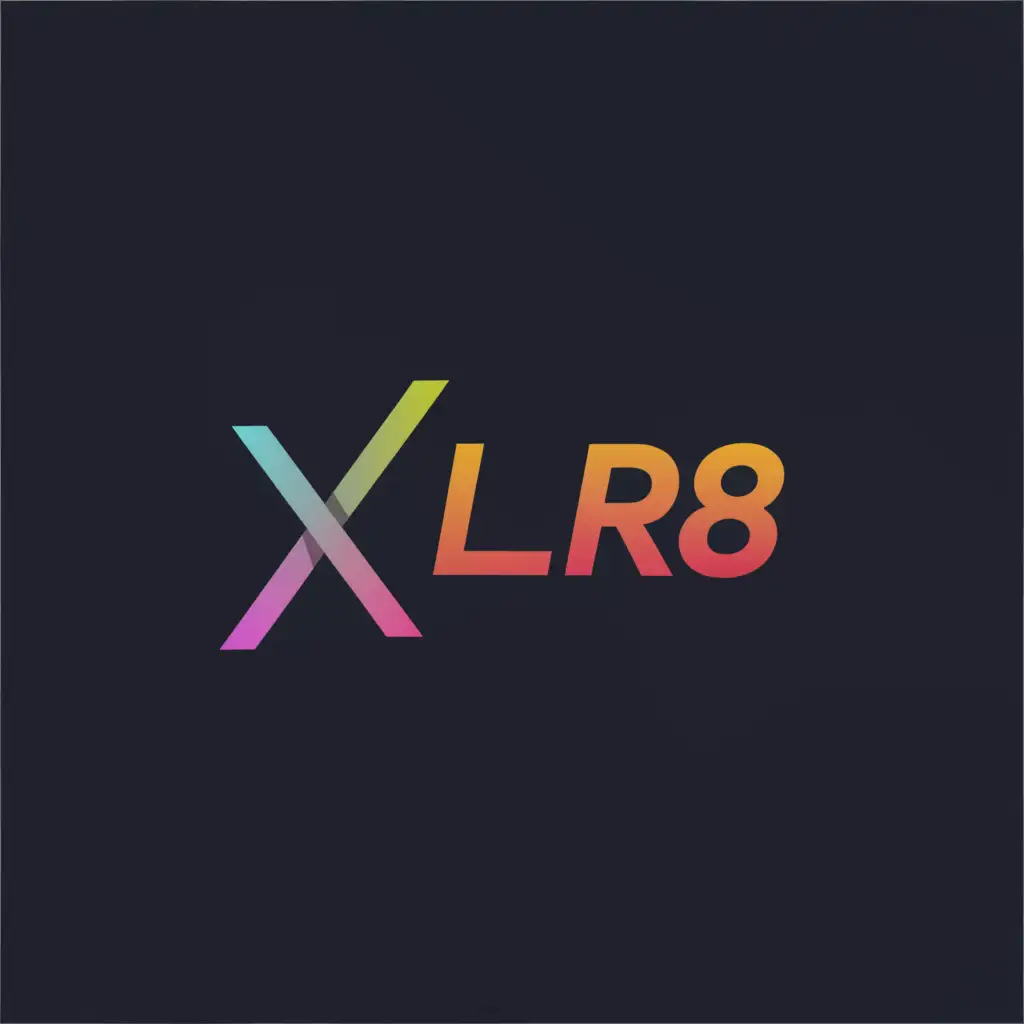 a logo design,with the text "XLR8", main symbol:Basic designs,Minimalistic,be used in Technology industry,clear background
