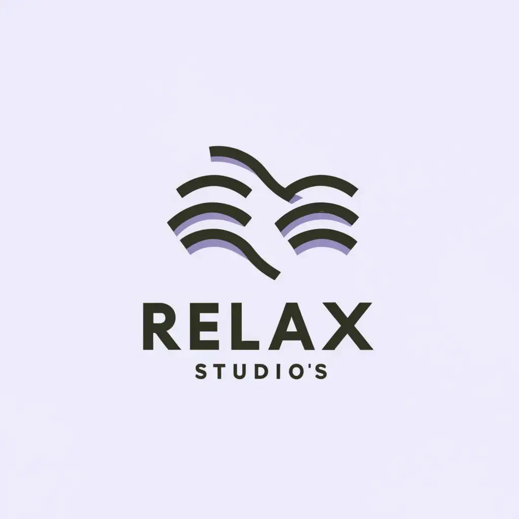 a logo design,with the text "Relax Studio's", main symbol:Lo-fi light blue purple chill,Moderate,be used in Entertainment industry,clear background