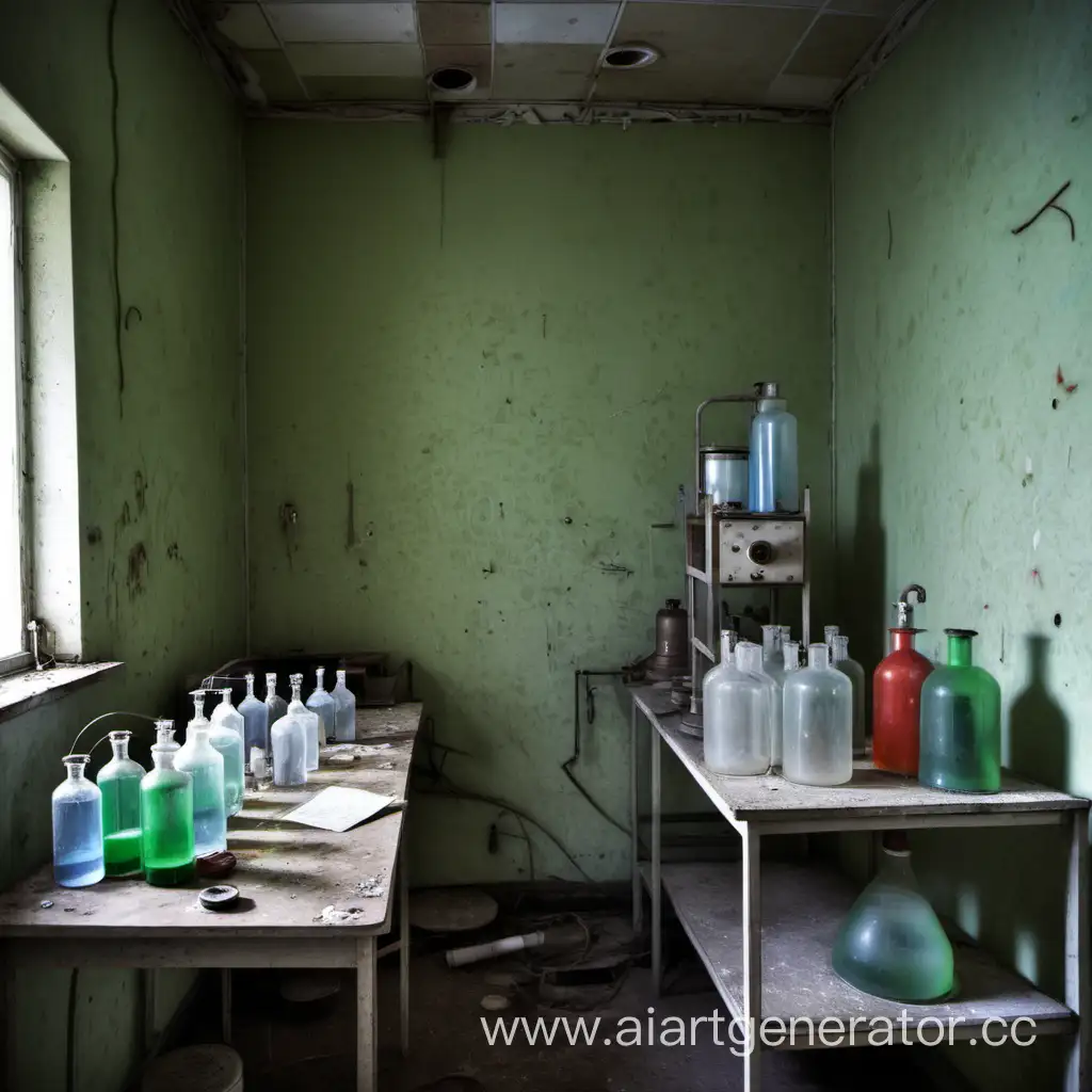 Vintage-USSR-Dormitory-Room-with-Chemical-Equipment