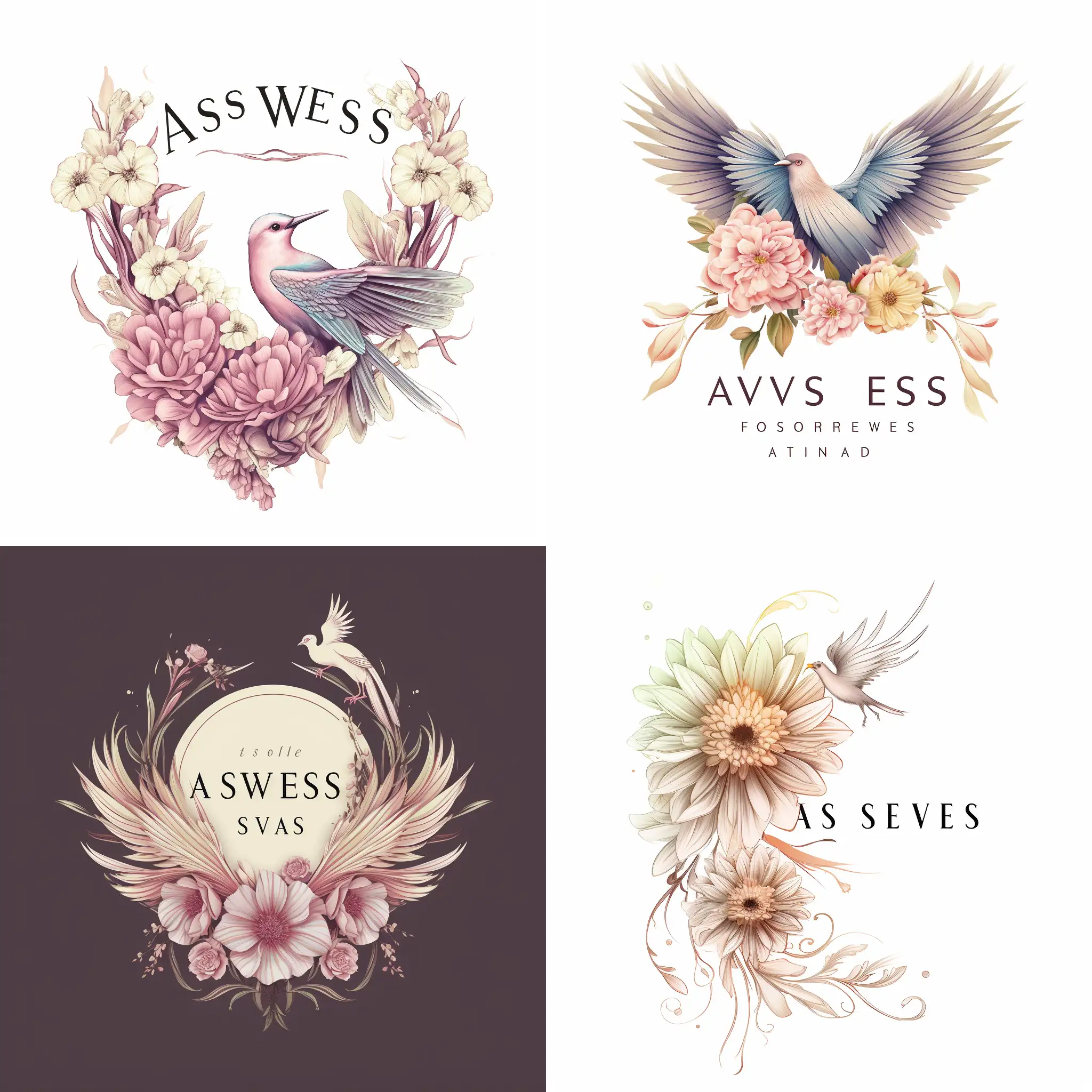 Aves-Blossom-Logo-Design-with-Elegant-Text