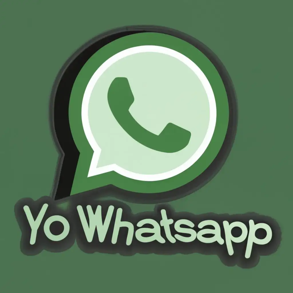 logo, Yo WhatsApp, with the text "What's up, WhatsApp", typography