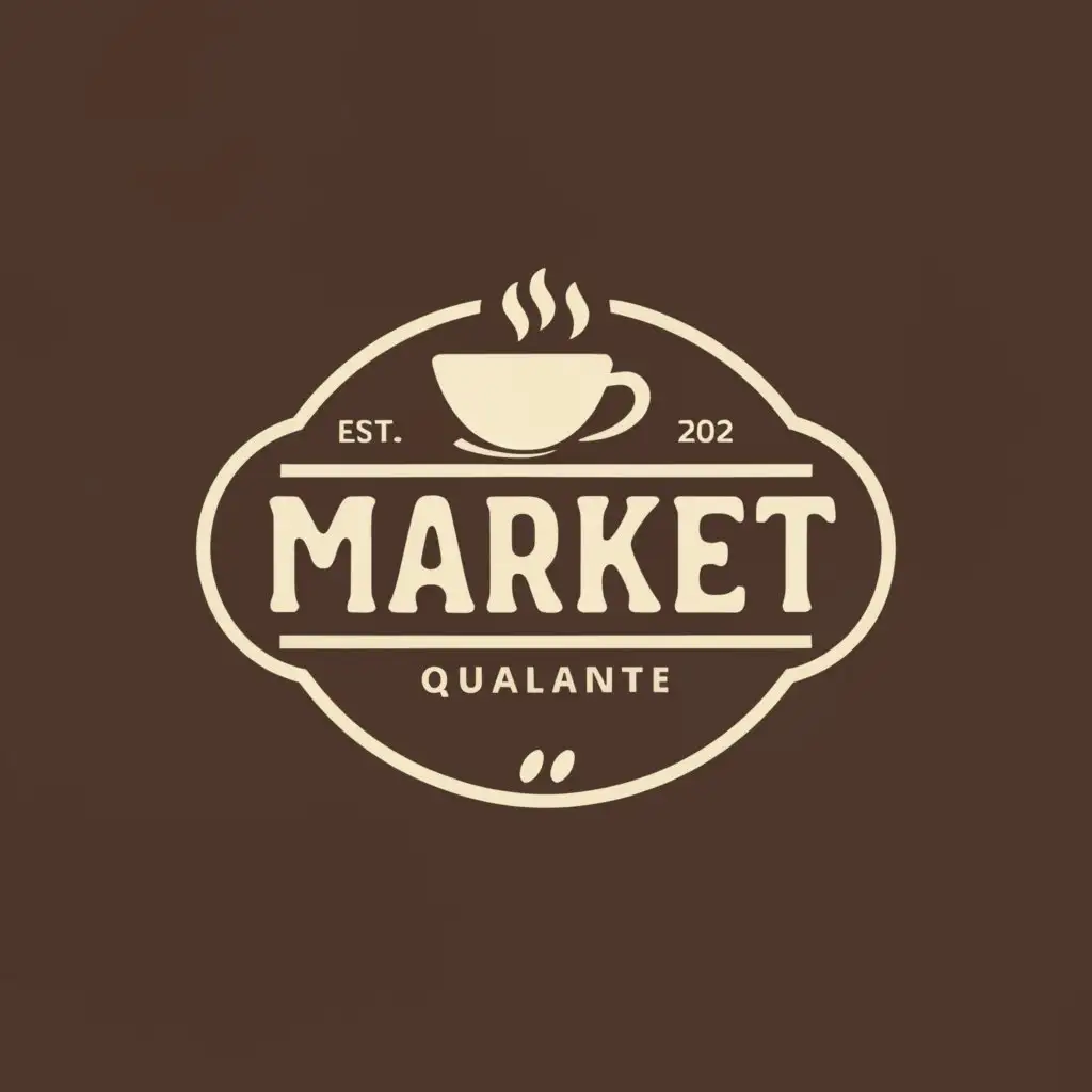 a logo design,with the text "market", main symbol:Coffee,Moderate,be used in Restaurant industry,clear background