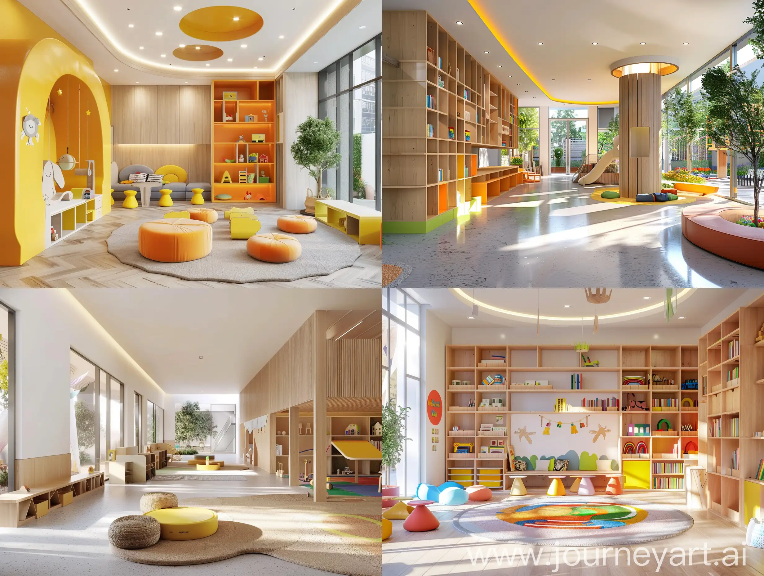 Vibrant-Modern-Kindergarten-Classroom-with-Children-and-Teacher