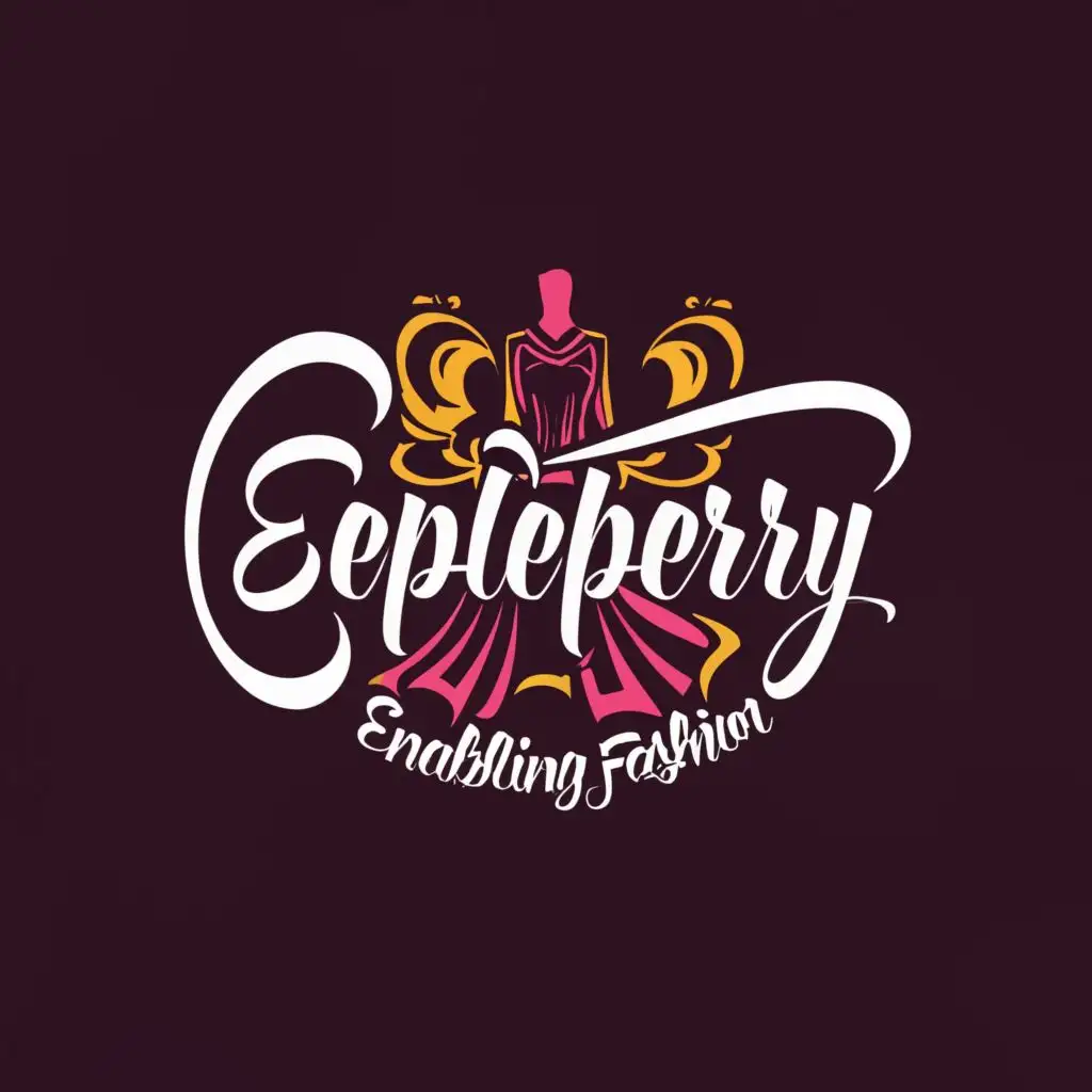 logo, fashion icon with the text "EEPLEBERRY", with the slogan text "enabling fashion" typography