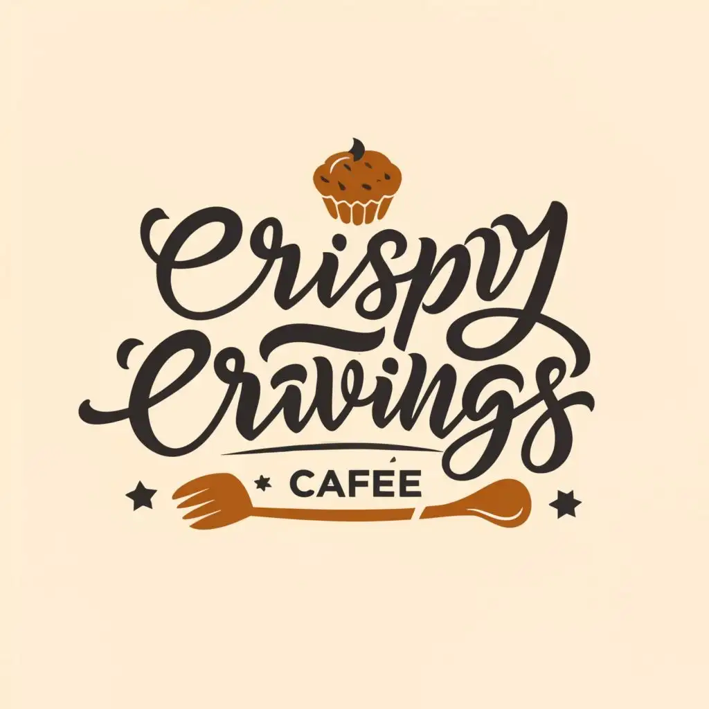 logo, just lettering, with the text "Crispy Cravings Café", typography, be used in Restaurant industry