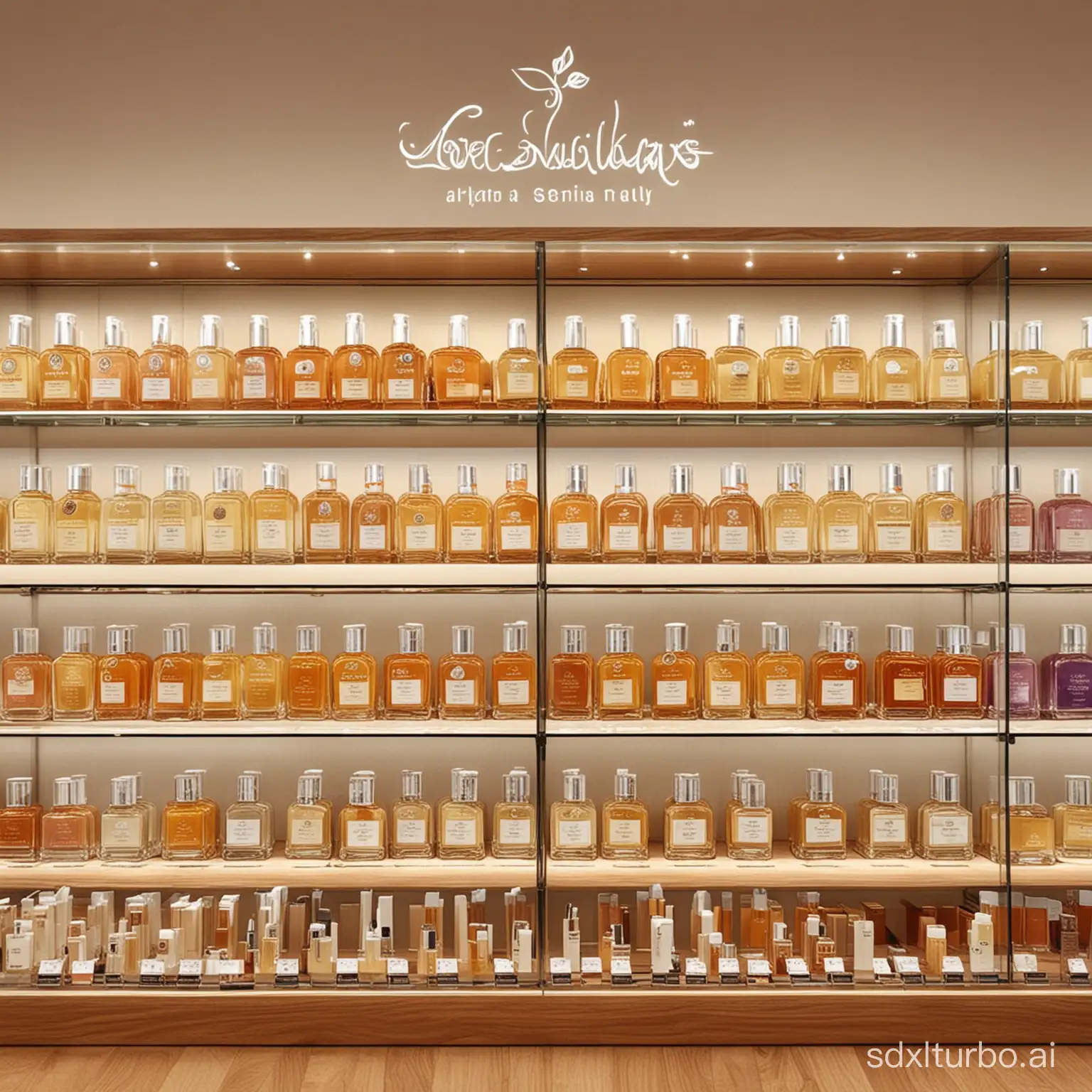 Discover the alluring scent of pure nectar and embark on a natural fragrance journey. Select the world's top nectar to bring you a pure and fragrant experience. Feel the magical power of natural perfume and release your unique charm. Generate photos of store shelves