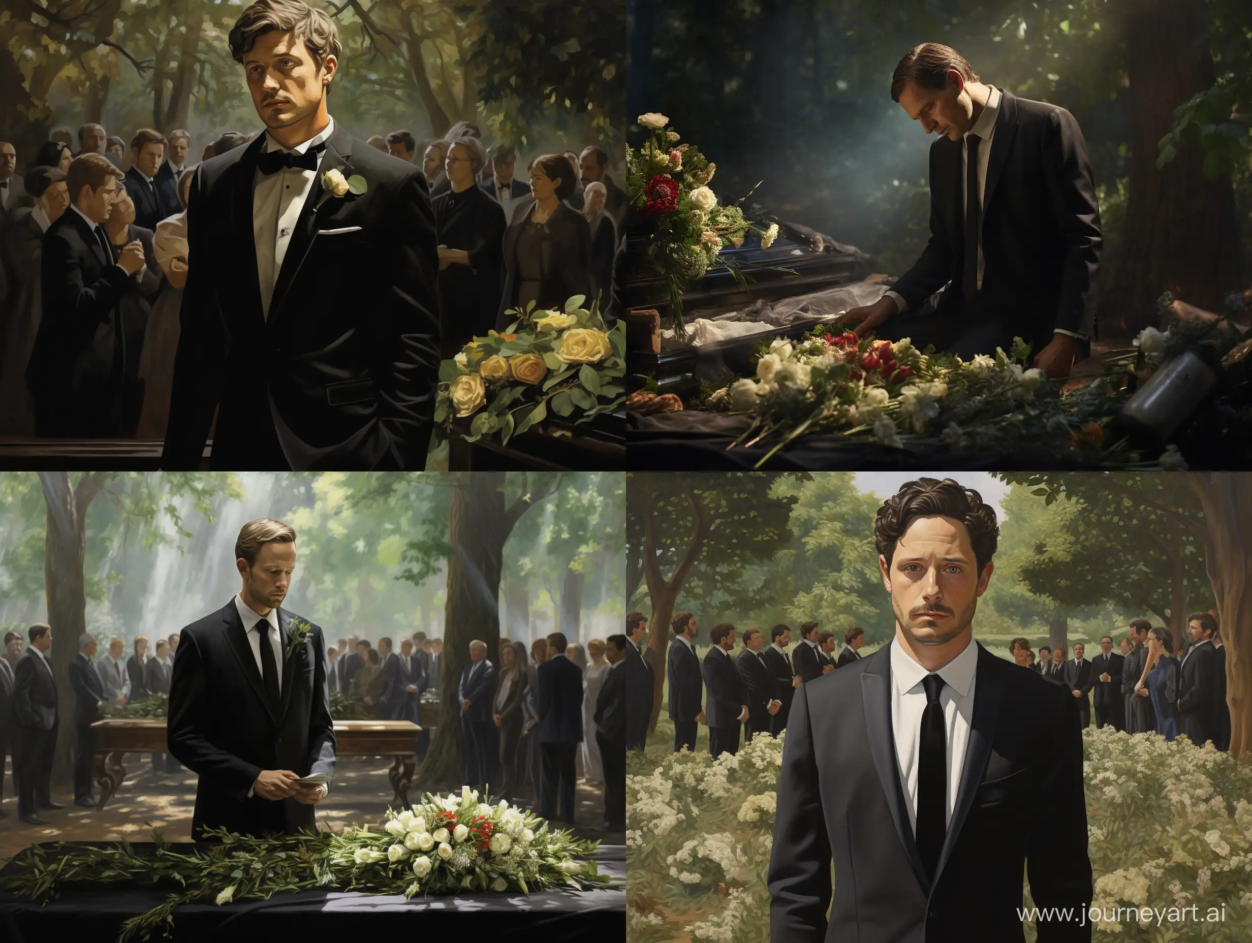 Man-Mourning-at-Wifes-Funeral-Ceremony
