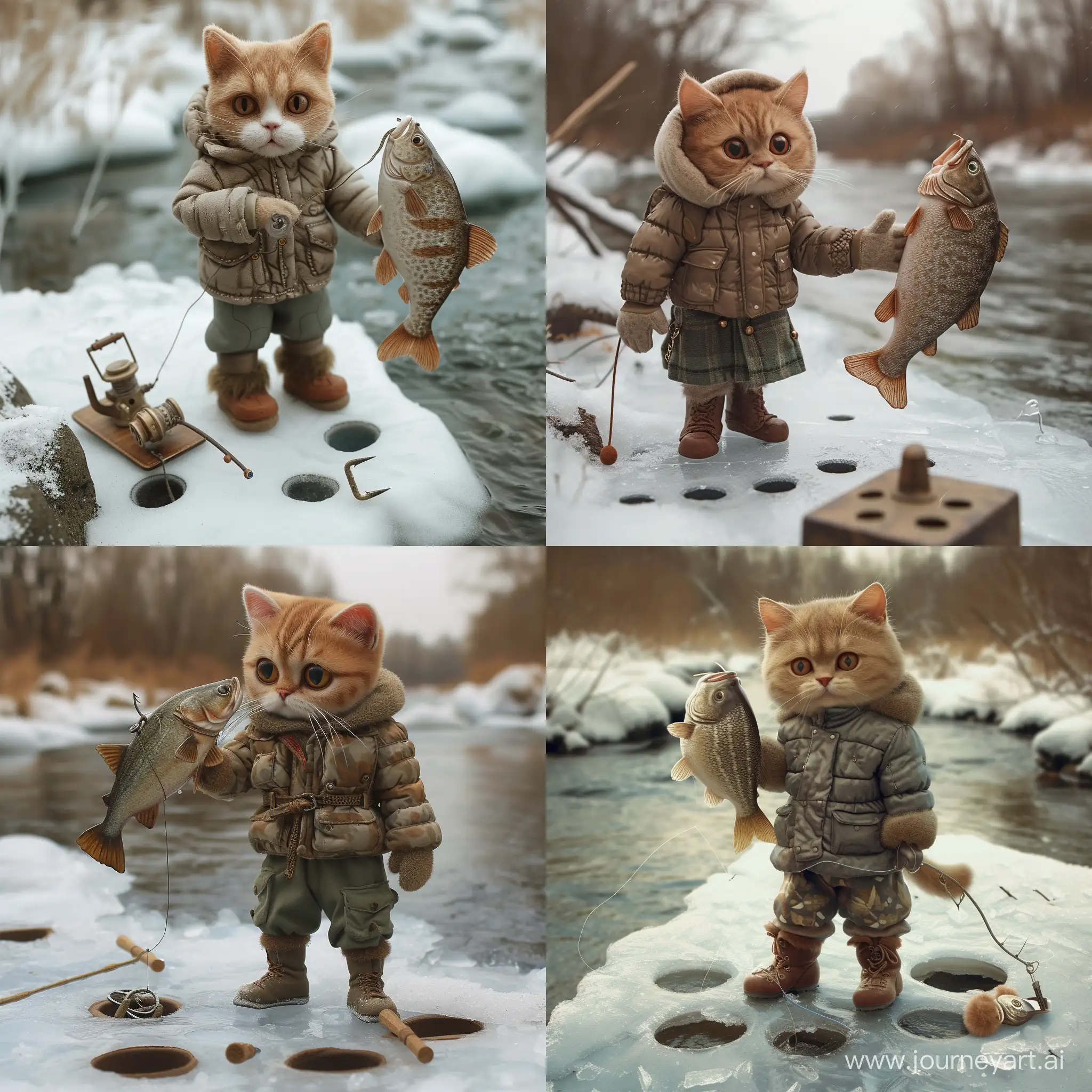 Scottish-Cat-Ice-Fishing-Adventure-with-a-Giant-Catch