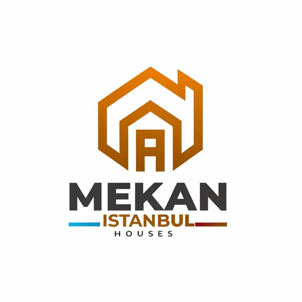 logo, Home house, with the text "Mekan Istanbul Houses", typography, be used in Real Estate industry
