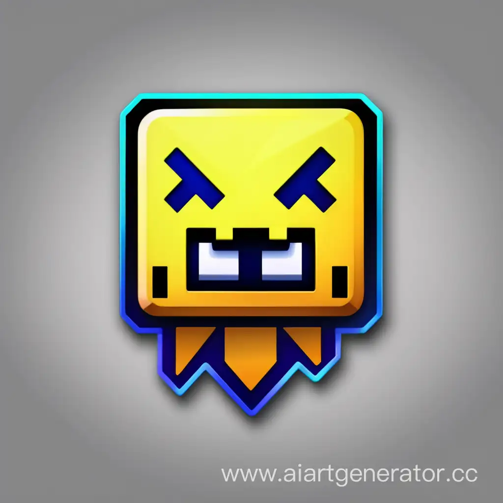 Dynamic-Geometry-Dash-Game-Icon-with-Vibrant-Elements