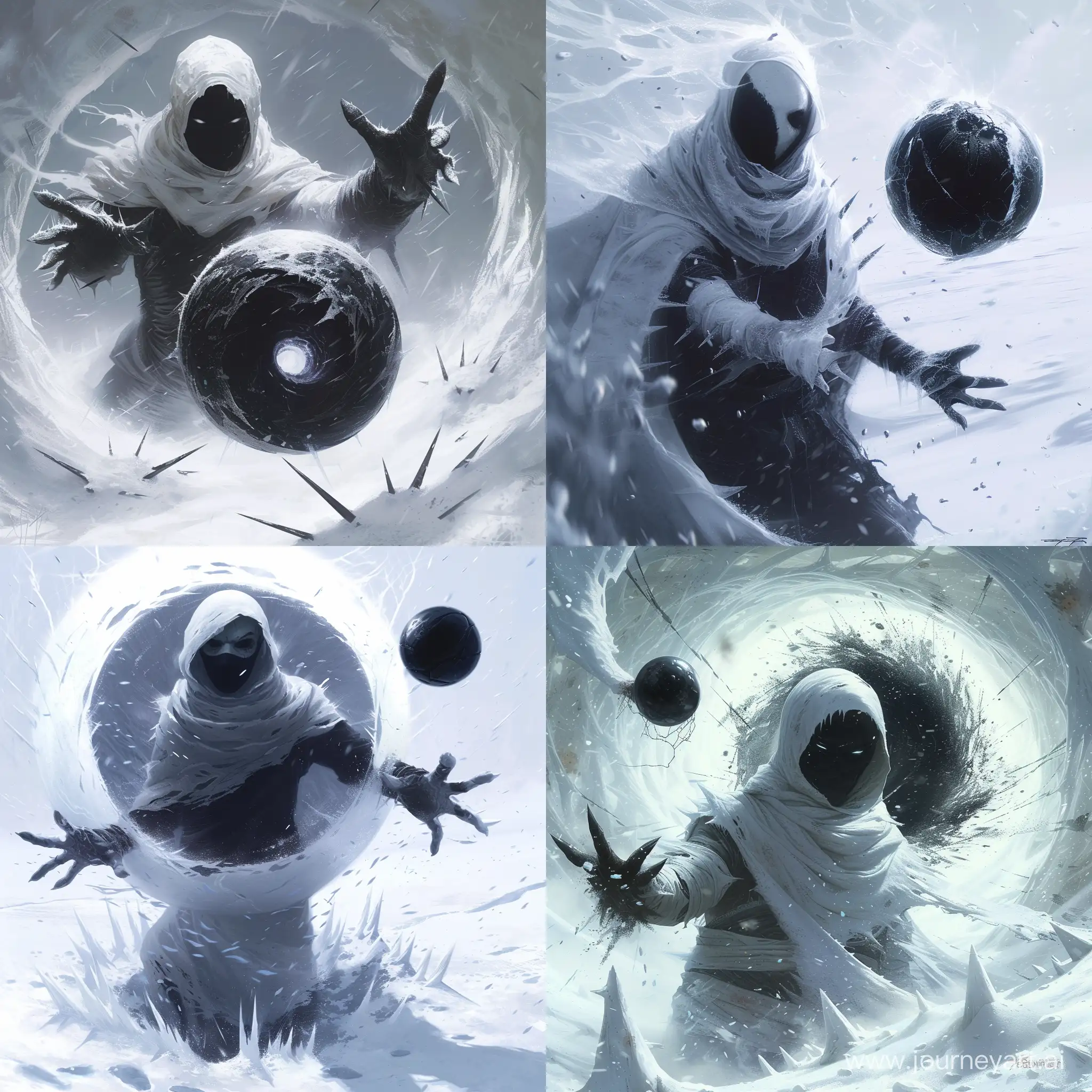 Mysterious-Necromancer-Summoning-Dark-Magic-in-Frosty-Realm
