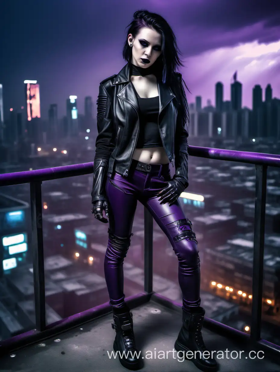 Gothic-Girl-in-Cyberpunk-Cityscape