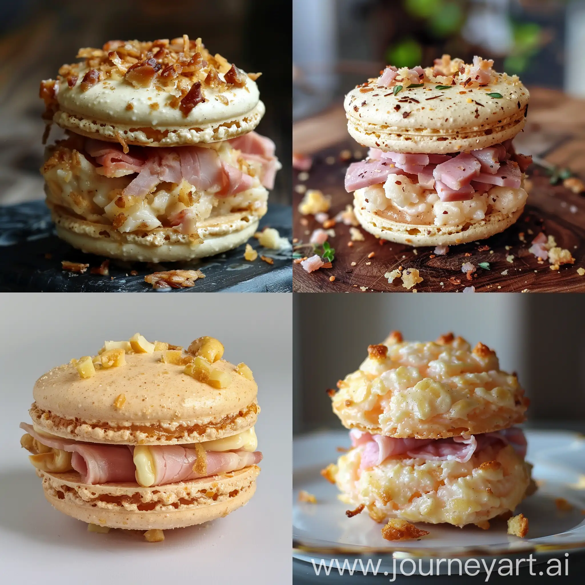 Delicious-HamFilled-Macaroon-Delight-Gourmet-Culinary-Art