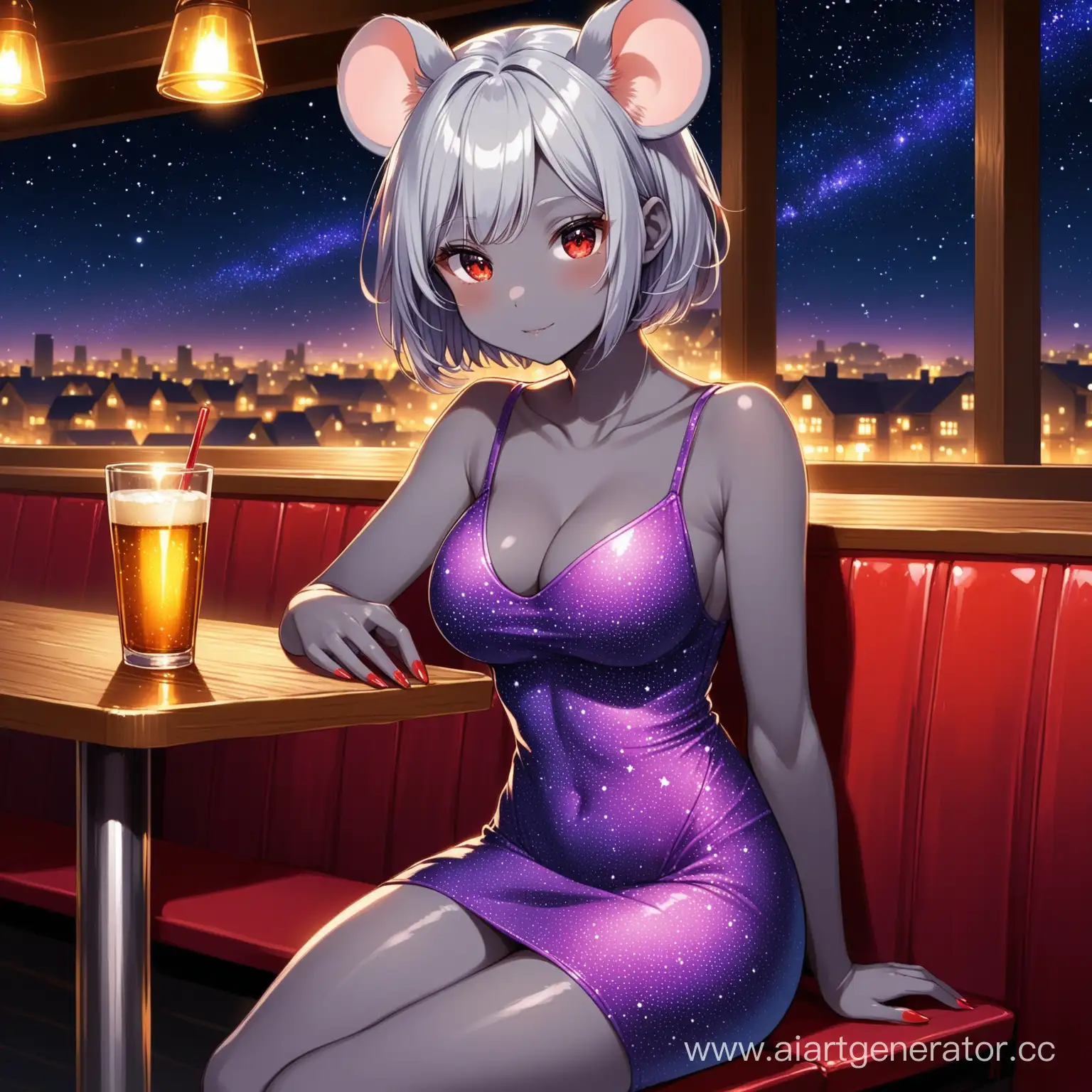 Urban-Tavern-Encounter-Enigmatic-Mouse-Girl-with-Starry-Sky-Dress