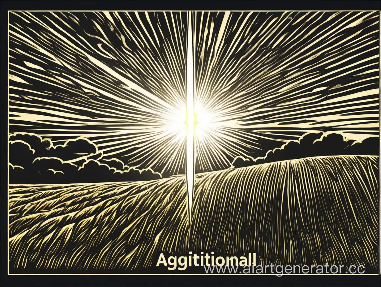 Flashlight-Illuminating-Beautiful-Field-Scene-Poster