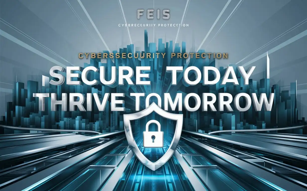 FEIS Cybersecurity Protection Poster with the slogan “Secure Today, Thrive Tomorrow“