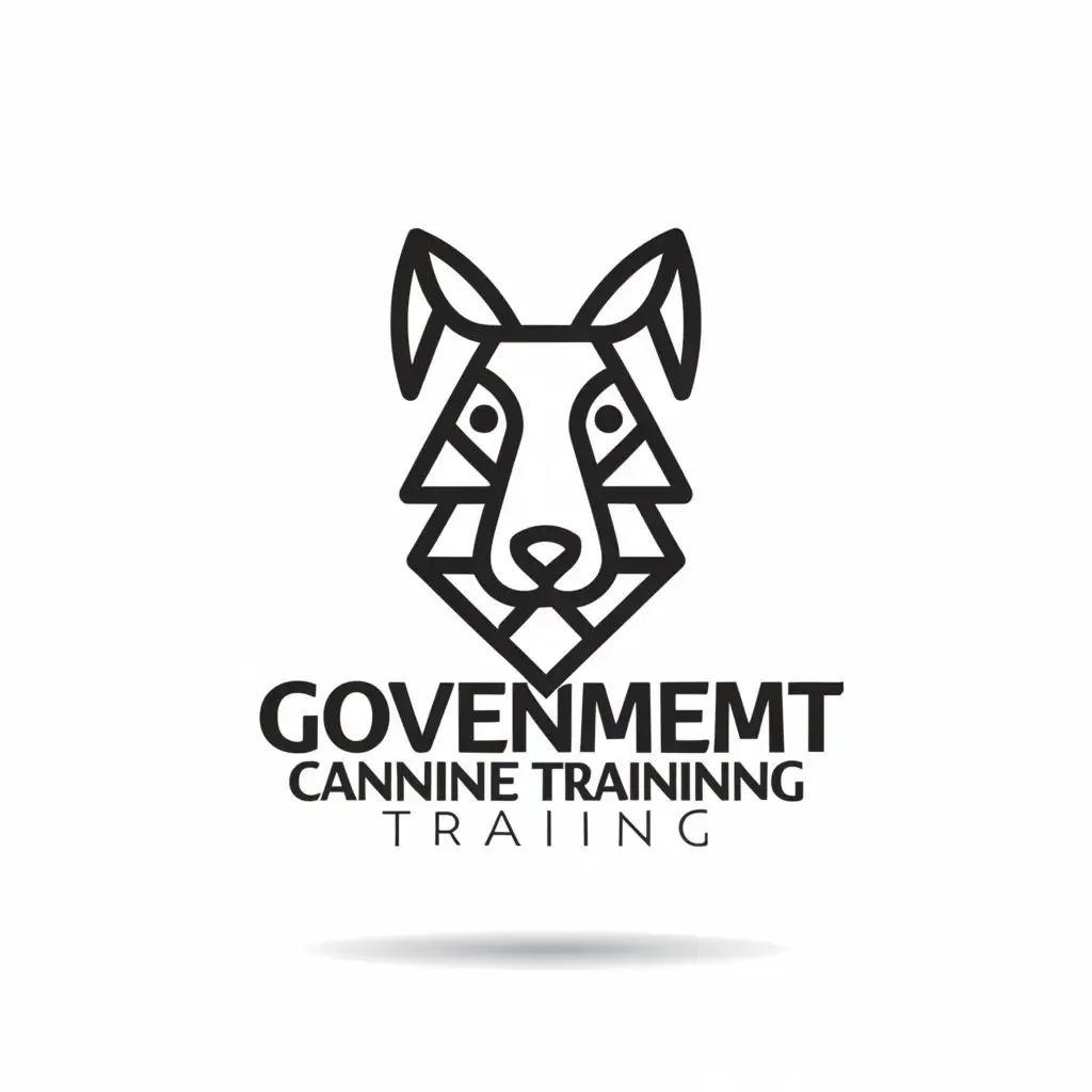 a logo design,with the text "Government Canine Training", main symbol:German Shepherd,Minimalistic,be used in Education industry,clear background