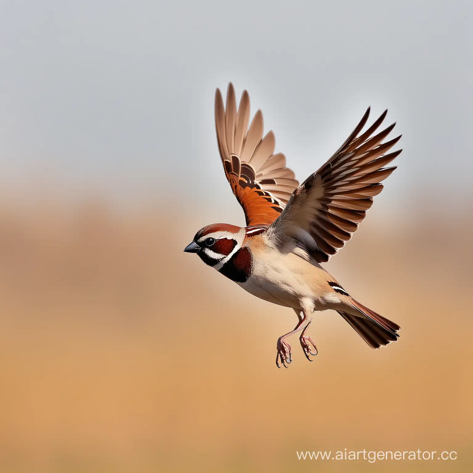 Graceful-Sparrow-Soaring-in-MidAir