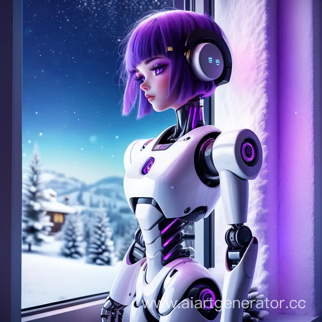 Winter-Evening-with-Uzi-A-Futuristic-Robot-Contemplating-the-New-Year