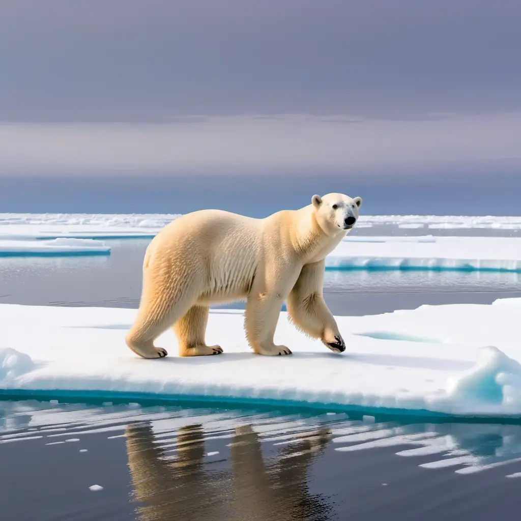Majestic Polar Bears Roaming Arctic Pack Ice